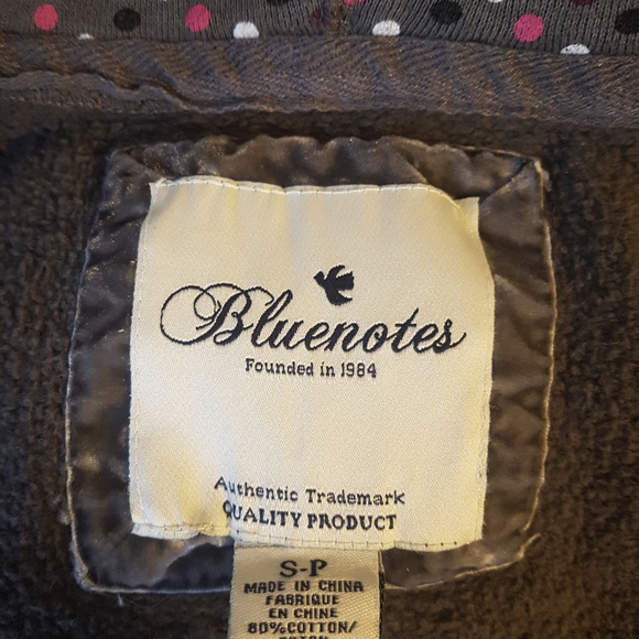 Bluenotes Polka Dot Full Zip Hoodie - Picture 4 of 4